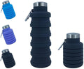 Collapsible Water Bottles 24oz, Odorless BPA-Free Silicone, Leak-Proof Foldable by VadoWorld