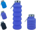 Collapsible Water Bottles 17oz, Odorless BPA-Free Silicone, Leak-Proof Foldable by VadoWorld