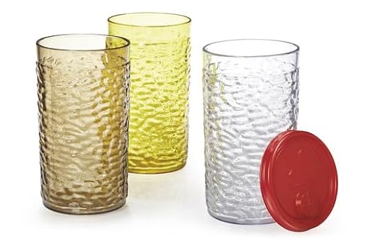 G.E.T. 3316-CL-EC Heavy-Duty Shatterproof Plastic Pebbled Tumbler, 16 Ounce - Image 5