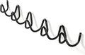 Black Wall Mounted Coat Rack, Decoration Wave Shaped Wall Hooks, Heavy-Duty by FKLOYP