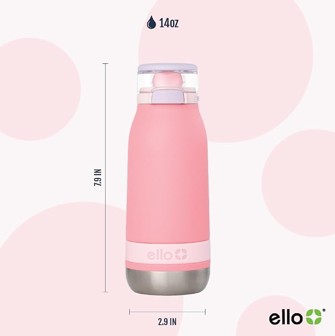 Ello Emma 14oz Vacuum Insulated Stainless Steel Kids Water Bottle - Image 3