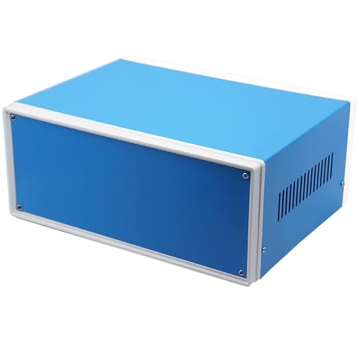 Zulkit Electronic Enclosures Blue Metal Enclosure Project Case DIY Box Junction - Image 7