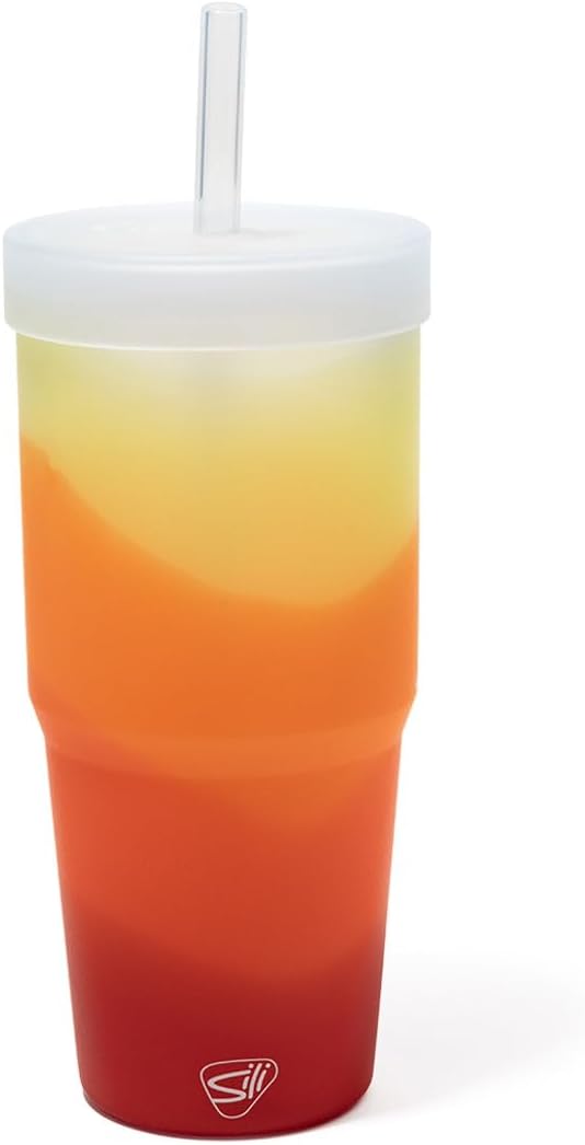 Silipint: 32oz Silicone Straw Tumbler, Unbreakable, Dishwasher Safe by Silipint