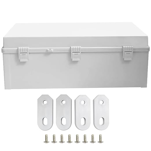 Large Electrical Junction Boxes Hinged Outdoor ABS Plastic Buckle Deep Wall - Image 4