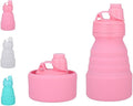 Collapsible Water Bottles 17oz, Odorless BPA-Free Silicone, Leak-Proof Foldable by VadoWorld