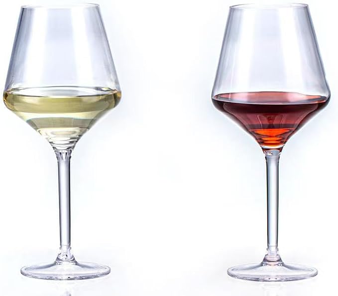 16-ounce Plastic Stem Wine Glasses, All Purpose Arcylic Glasses - Image 6