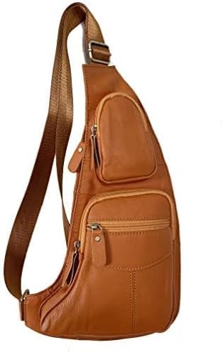 Hebetag Small Leather Sling Bag Crossbody Backpack - Image 2