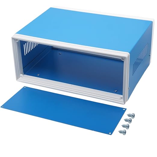Zulkit Electronic Enclosures Blue Metal Enclosure Project Case DIY Box Junction by Zulkit