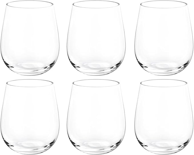 KOXIN-KARLU Classic 18-ounce Acrylic Stemless Wine Glasses, Unbreakable Mixed by KOXIN-KARLU