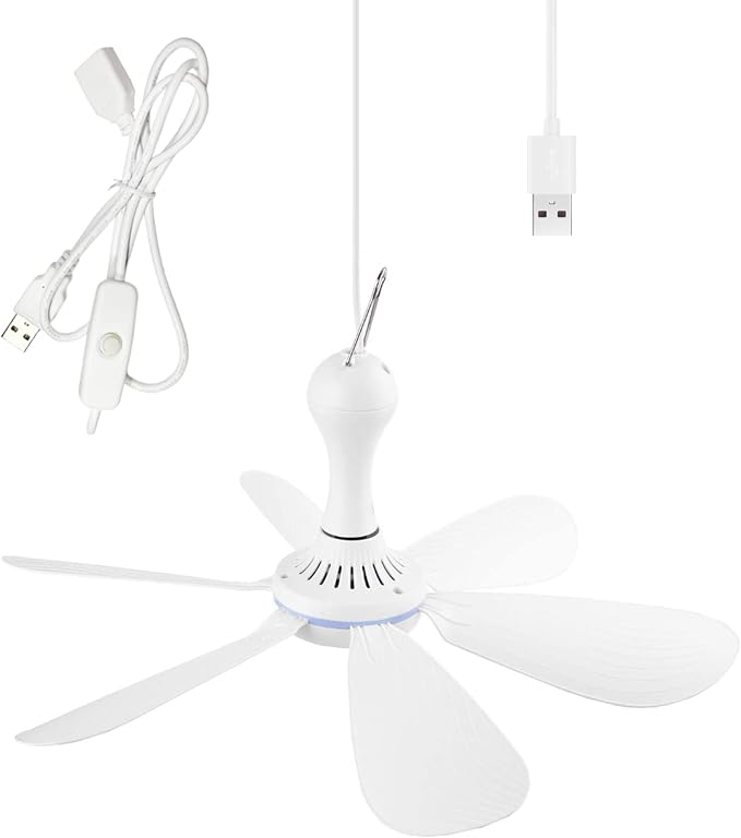 USB Powered Ceiling Fan Portable Canopy Fan by SCOOYEEES