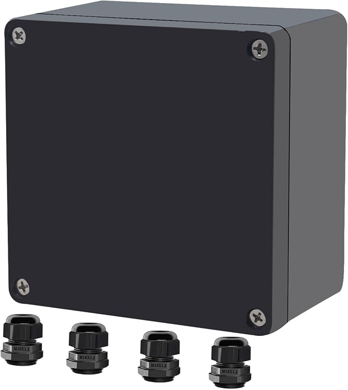 Project Box ABS Black Electrical Boxes IP65 Outdoor Waterproof Box Electronic by Raculety