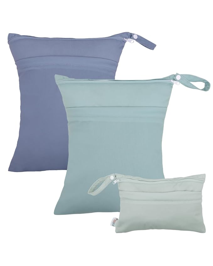 ALVA ALVABABY 3 Cloth Diaper Wet Dry Bags Waterproof Reusable by ALVABABY