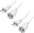 2Pack 2 Prong Extension Cord 5ft, Indoor Small and Slim Power Cable Male/Female by Yeatel