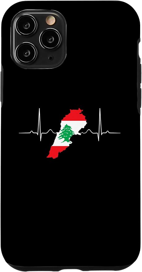 Lebanon Heart Lebanese Heartbeat Vintage Lebanon Map Case by Unknown