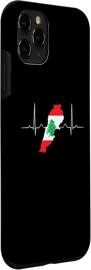 Lebanon Heart Lebanese Heartbeat Vintage Lebanon Map Case - Image 3