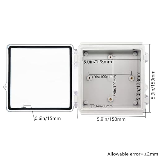 Zulkit Junction Box IP67 Waterproof Electrical Box Hinged Clear Cover Stainless - Image 5