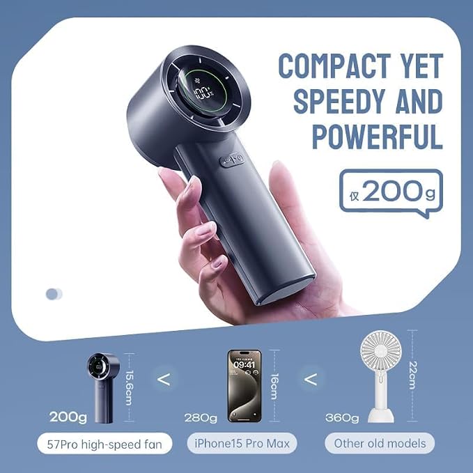 MUXNW Mini Turbo Jet Fan: Portable Small Pocket Handheld Personal Rechargeable - Image 8