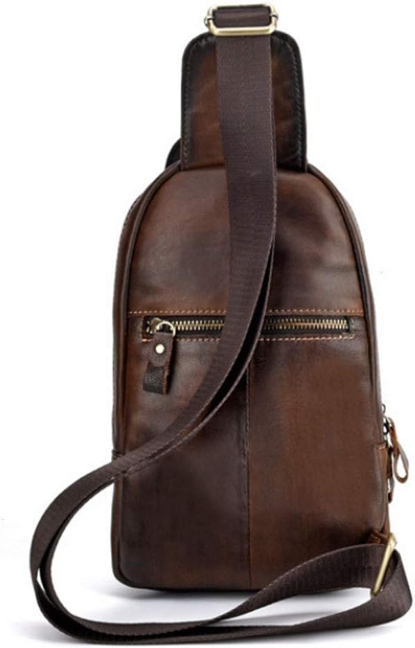 Hebetag Leather Sling Bag Crossbody Backpack - Image 3