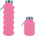 Collapsible Water Bottles 17oz, Odorless BPA-Free Silicone, Leak-Proof Foldable by VadoWorld