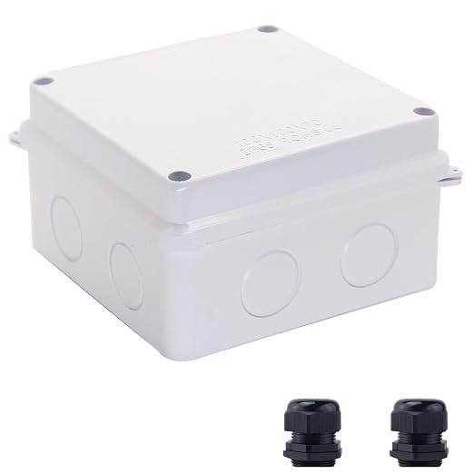 Junction Box, Reserved Holes Electrical Boxes Waterproof IP65 ABS Plastic by LuSumtly