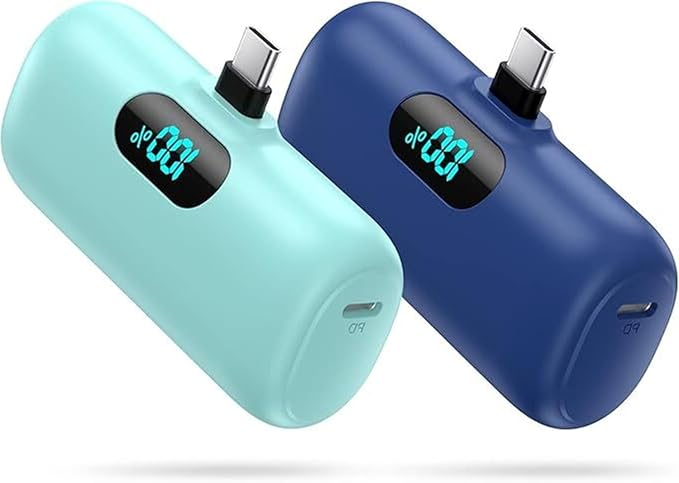 Small Portable Charger for iPhone 17/16/15 Series, 5000mAh 3A PD USB C Power by Kioson