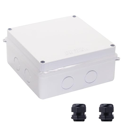 Junction Box, Reserved Holes Electrical Boxes Waterproof IP65 ABS Plastic by LuSumtly