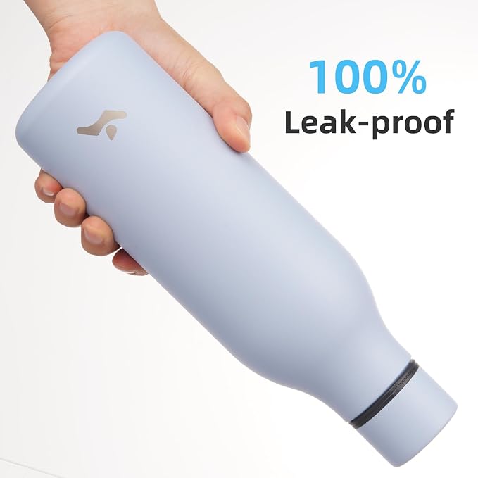 Insulated Water Bottle with Strap, 18 oz Double Wall Stainless Steel Vacuum - Image 5