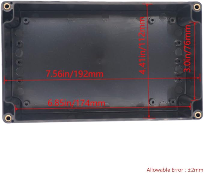 2 Pack Project Box IP65 Waterproof Junction Box ABS Plastic Black Electrical - Image 3