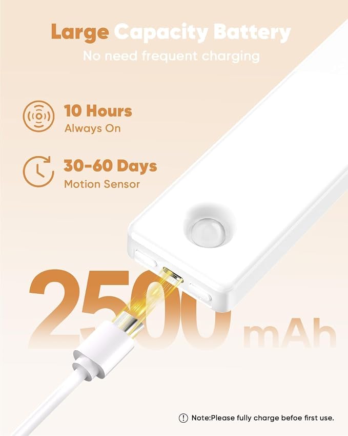 13inch Under Cabinet Lighting, 3 Color Temperatures Motion Sensor Light Indoor - Image 4