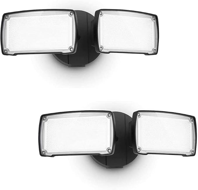 LUTEC 2 Packs LED 3500 Lumen 32W 5000K Integrated Dual-Head Floodlight Outdoor - Image 3