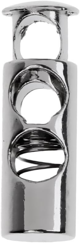 6 Pieces Heavy Duty 2 Hole Metal Cord Lock Clamp Toggle Stop Slider - Image 7