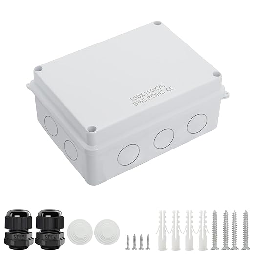LeMotech Junction Box, Electrical Box IP65 Water Resistant Dustproof ABS by LeMotech