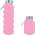 Collapsible Water Bottles 17oz, Odorless BPA-Free Silicone, Leak-Proof Foldable by VadoWorld