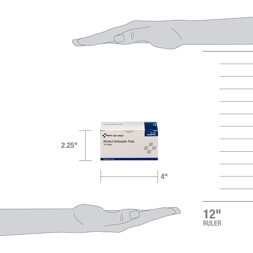 First Aid Only 12-110 Alcohol Wipes, Individually Wrapped, 100 Per Box - Image 5