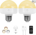 BLUEYE 4Packs Rechargeable Light Bulbs, Remote Control, 7W 350LM, E26 Detachable by BluEye