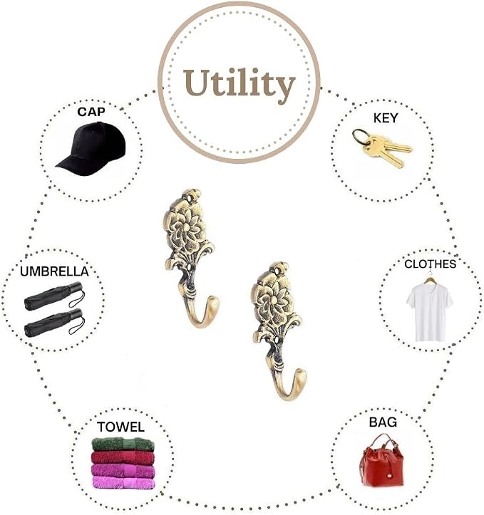 FAPBADRI Multipurpose Hooks, Used to Hang Clothes, Curtain Hold Backs, Colour - Image 4