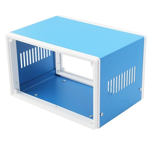 Zulkit Electronic Enclosures Blue Metal Enclosure Project Case DIY Box Junction - Image 6