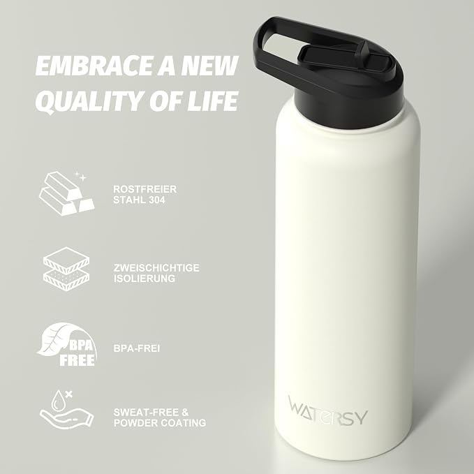 40oz Insulated Water Bottle, BPA Free&Leak Proof, Stainless Steel Water Flask - Image 8