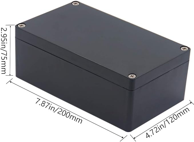 2 Pack Project Box IP65 Waterproof Junction Box ABS Plastic Black Electrical - Image 2
