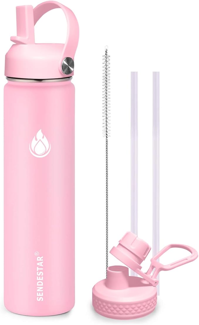 SENDESTAR Stainless Steel Wide Mouth Water Bottle 24oz Double Wall Vacuum by Sendestar