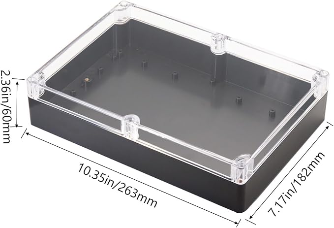 Project Box IP65 Waterproof Junction Box ABS Plastic Black Electrical Boxes DIY - Image 2