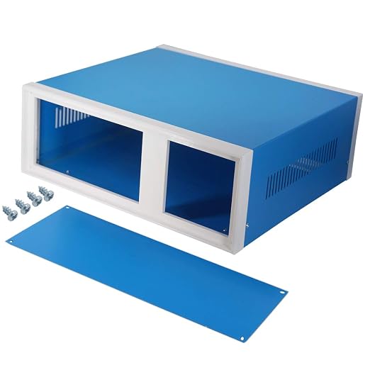 Zulkit Junction Box Blue Metal Project Box DIY Electric Enclosure Case by Zulkit