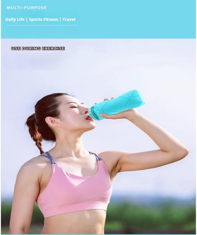 Silicone Folding Travel Cup, 600ml/20oz, Portable Collapsible Drinking Mug - Image 6