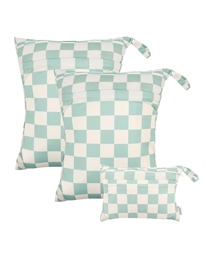 ALVABABY 3 pcs Cloth Diaper Wet Dry Bags Waterproof Reusable by ALVABABY