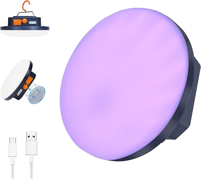 UV Flashlight Camping Light, IODOO 10000mAh 48 LED 395nm UV / 6500K Floodlight by Fromnowonlightupthisworld