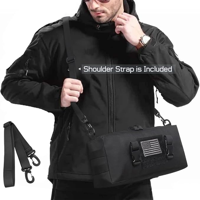 WYNEX Large Molle Pouch, Tactical Molle Bag Vertical Admin Pouch, Modular - Image 3