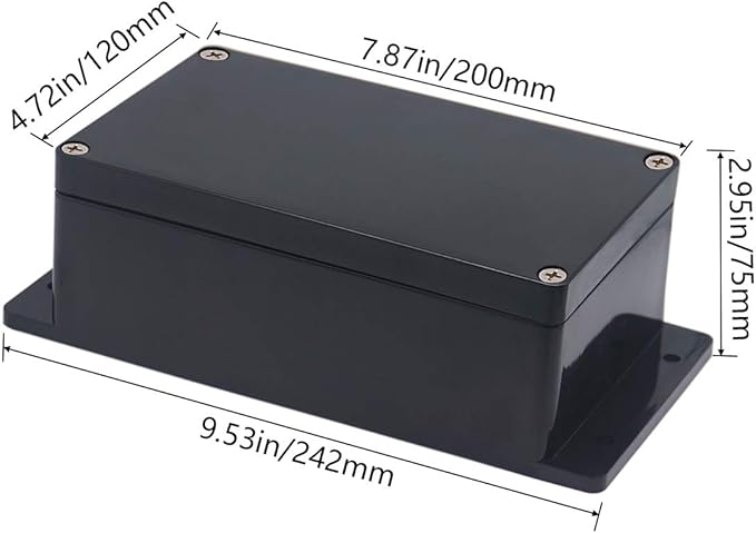 Project Box ABS Black Electrical Boxes IP65 Outdoor Waterproof Box Electronic - Image 3