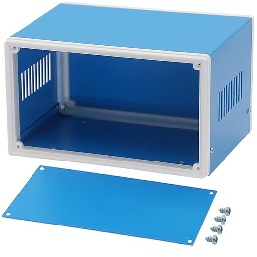 Zulkit Electronic Enclosures Blue Metal Enclosure Project Case DIY Box Junction by Zulkit