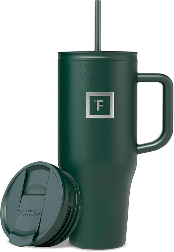IRON °FLASK Co-Pilot Insulated Mug w/Straw & Flip Cap Lids by IronFlask