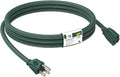 EP 6FT Green Outdoor Extension Cord, 16/3 SJTW Heavy Duty Waterproof, 3 Prong by ENERGYPRO